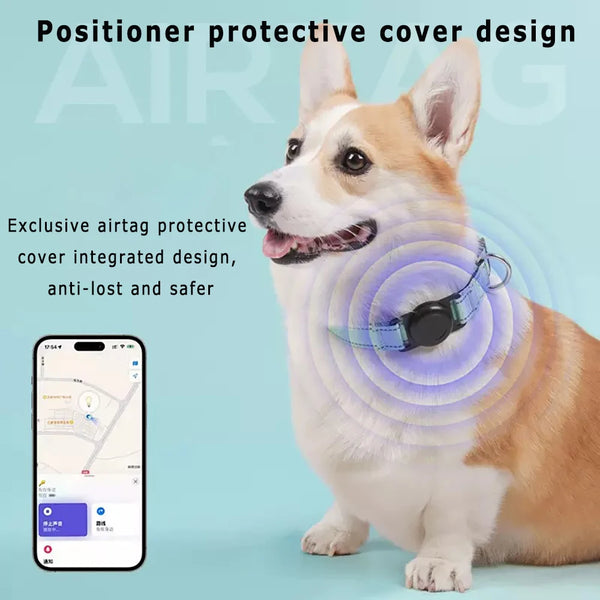 Reflective AirTag Dog Collar