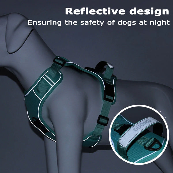Reflective Dog Harness with Airtag