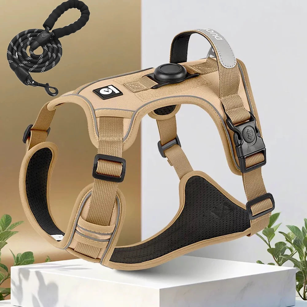 No Pull Dog Harness With AirTag Holder