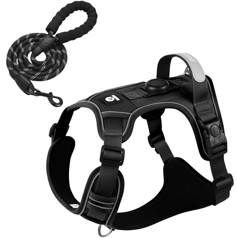 No Pull Dog Harness With AirTag Holder